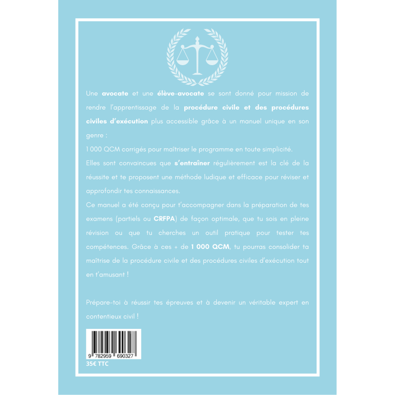 1000 QCM - Procédure Civile (CRFPA)